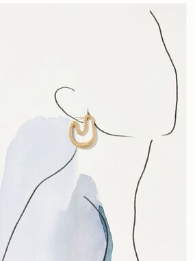 NWT Anthropologie Hammered Open Hoop Earrings